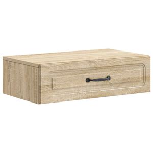 vidaXL Stolik boczny montowany na ścianie dąb Sonoma 59 x 34,5 x 17 cm