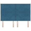 vidaXL Zagł&oacute;wek Z zagł&oacute;wkiem granatowy 160 cm Aksamit