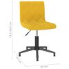 vidaXL Obrotowe krzesła stołowe, 2 szt., musztardowe, obite aksamitem