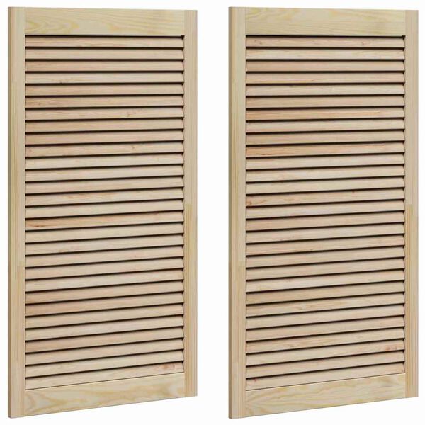vidaXL Drzwi do szafki z drzwiami 2 pcs Naturalny 110 x 2,1 x 59,5 cm