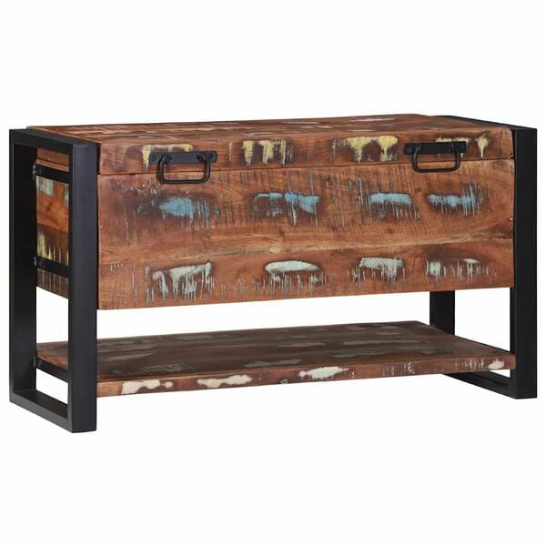 vidaXL Pudełko do Przechowywania Wielokolorowe Lite drewno z odzysku