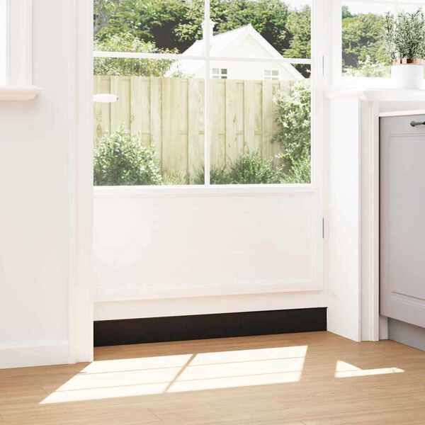 vidaXL Szczotki uszczelniające do drzwi samoprzylepne 2 pcs Czarny