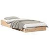 vidaXL Ramka ł&oacute;żka Brązowy 90 x 220 cm Lite drewno sosnowe