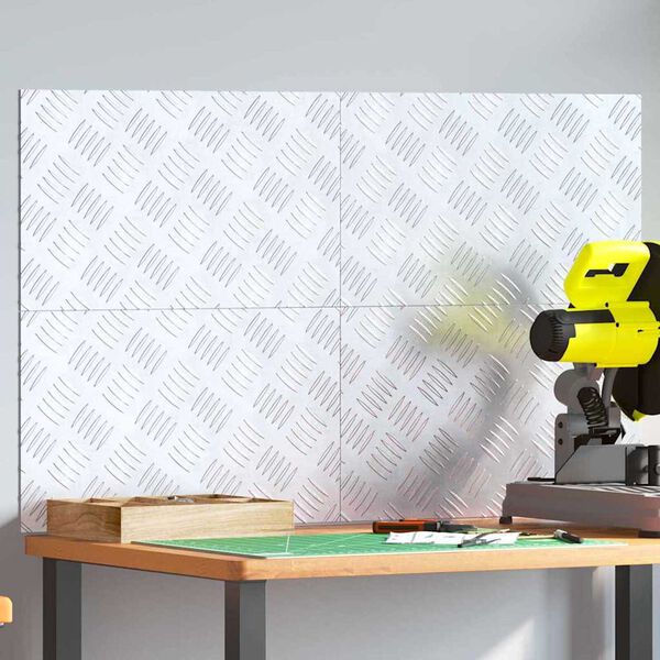 vidaXL Stopień Prostokątny 4 pcs Srebrny 50 x 30 cm Aluminium