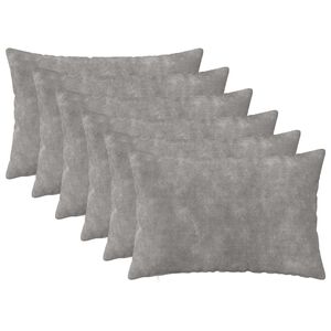 vidaXL Poszewka na poduszkę 6 pcs HEERLEN jasnoszary 30 x 50 cm