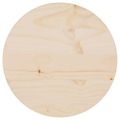 vidaXL Blat stołu, Ø80x2,5 cm, lite drewno sosnowe