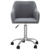 vidaXL Obrotowe krzesła stołowe, 2 szt., jasnoszare, obite tkaniną