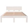 vidaXL Rama łóżka, biała, lite drewno sosnowe, 120 x 200 cm