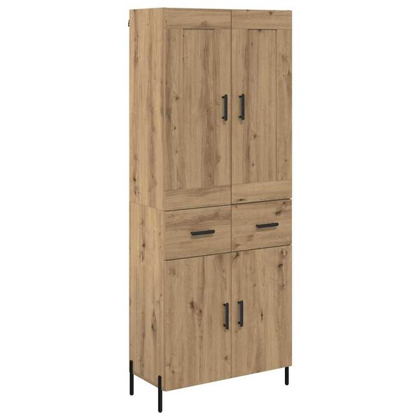 vidaXL Highboard 2 pcs Dąb rzemieślniczy Materiał drewnopochodny