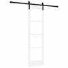 vidaXL Drzwi przesuwne ORKDAL Biały i czarny 61 x 198,5 cm