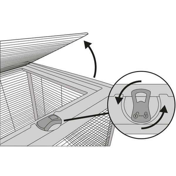 FLAMINGO Klatka dla małych zwierząt Elsa, S, 77x47x36,5 cm