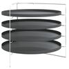 vidaXL Blachy do pizzy, 4 szt, na stojaku, &Oslash; 28 cm, stal