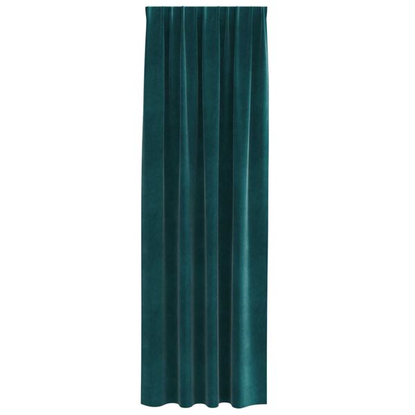 vidaXL Zasłony zaciemniające 2 pcs Ciemna zieleń 140 x 245 cm Aksamit