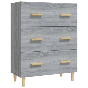 vidaXL Szafka, szary dąb sonoma, 70x34x90 cm, materiał drewnopochodny