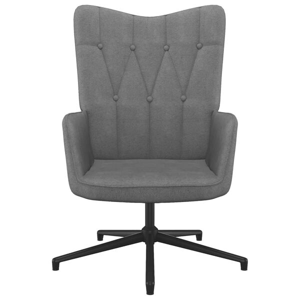 vidaXL Fotel, ciemnoszary, obity tkaniną