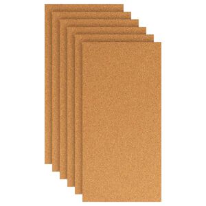 vidaXL Arkusz korkowy 6 pcs Brązowy 100 x 50 cm korek