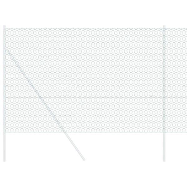 vidaXL Ogrodzenie heksagonalne Zielony 1.6 x 25 m Stal