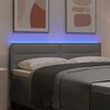vidaXL Wezgłowie LED Ze LED Lights Jasnoszary 160 cm Poliester