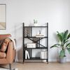 vidaXL P&oacute;łka na książki Czarny Dąb 75 x 30 x 123,5 cm