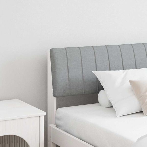 vidaXL Tapicerowane wezgłowie Jasnoszary 200 cm Lite drewno sosnowe