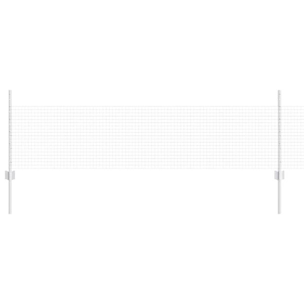 vidaXL Ogrodzenie z słupkiem Srebrny 0,5 x 50 m Stal