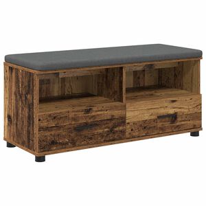 vidaXL Ławka w przedpokoju Stare drewno 100 x 38 x 46 cm