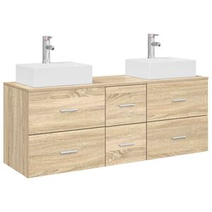 vidaXL Zestaw Szafek Łazienkowych 3 szt. dąb Sonoma 129 x 41 x 79,5 cm