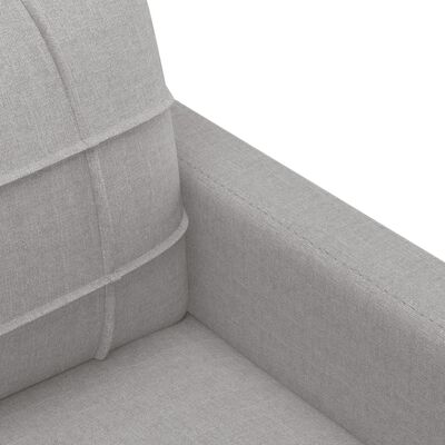vidaXL Sofa 2-osobowa, jasnoszara, 140 cm, tapicerowana tkaniną