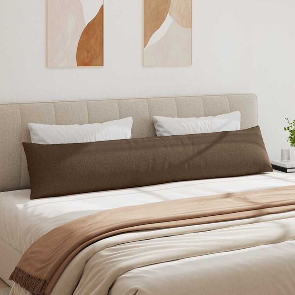 vidaXL Poduszki na sofę 2 pcs Brązowy 200 x 40 cm tkanina