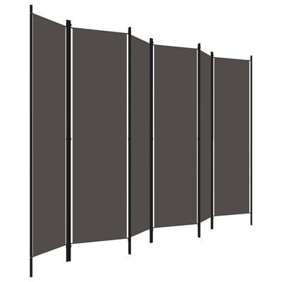 vidaXL Parawan 6-panelowy, antracytowy, 300 x 180 cm