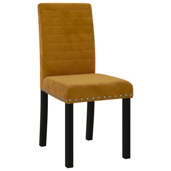 vidaXL Krzesła stołowe, 2 szt., brązowe, obite aksamitem