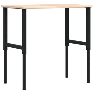 vidaXL Stolik roboczy, 100x60x(71,5-98) cm, prostokątny, drewno dębowe
