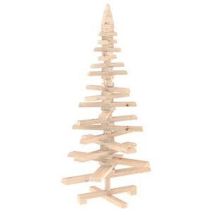 vidaXL Drewniana choinka KOTKA 120 cm Lite drewno sosnowe Naturalny