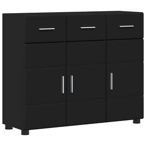 vidaXL Bufet FLORIN Czarny 88,5 x 30,5 x 73 cm Materiał drewnopochodny
