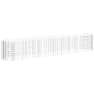 vidaXL Podwyższona donica gabionowa galwanizowane żelazo 600x100x100cm