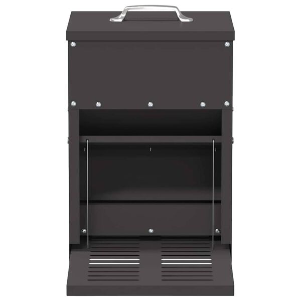 vidaXL Karmnik na pedały dla kur Czarny 25 x 42 x 40 cm