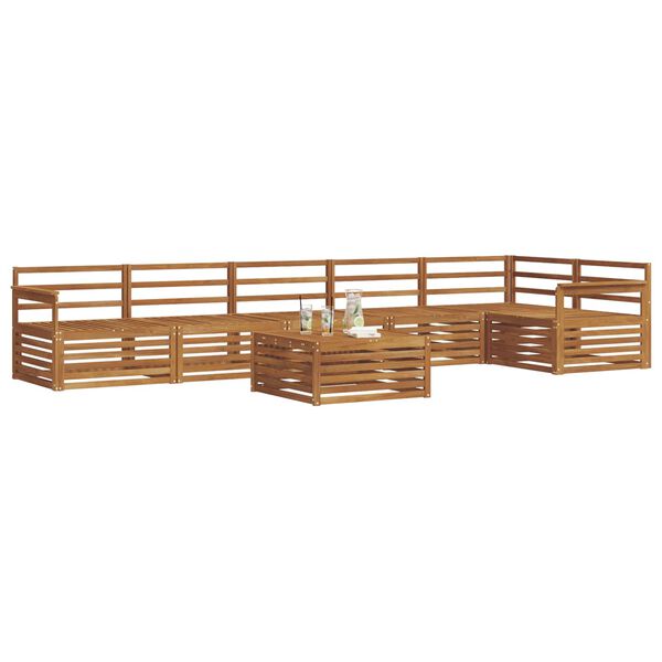 vidaXL Zestaw sof na zewnątrz 7 pcs Naturalny Lite Drewno Akacji