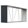 vidaXL Wiata na drewno, stal galwanizowana, 330x84x152 cm, antracytowa