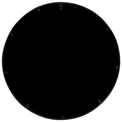 vidaXL Lustro ogrodowe, czarne, 60x3 cm, okrągła żelazna rama