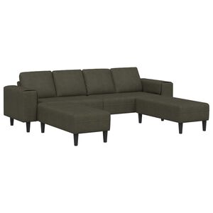 vidaXL Sofa do salonu 3 pcs Zielony wojskowy