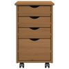 vidaXL Rolkowa szafka z kołem MOSS Miodowy Brąz 34 x 39 x 56 cm