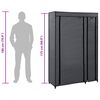 vidaXL Składane szafy, 2 szt., szare, 110 x 45 x 175 cm, tkanina