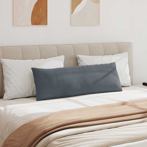 vidaXL Poduszki na sofę 2 pcs Ciemnoszary 120 x 40 cm