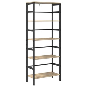 vidaXL P&oacute;łka na książki 4 poziomy 60 x 29,5 x 149 cm Dąb Sonoma