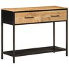 vidaXL Stolik konsolowy, 100x35x76 cm, lite drewno mango i żelazo