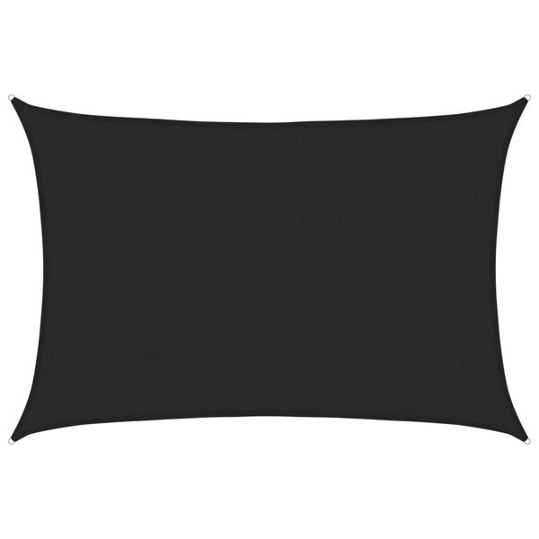 vidaXL Żagiel przeciwsłoneczny, 160 g/m&sup2;, czarny, 4x5 m, HDPE