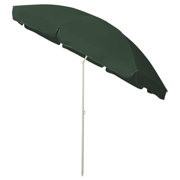 vidaXL Parasol plażowy, zielony, 300 cm
