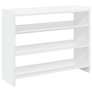 vidaXL P&oacute;łka na buty, biała, 80x25x62 cm, materiał drewnopochodny