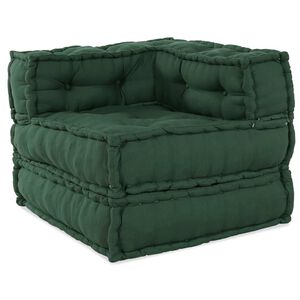 vidaXL Modułowa sofa, zielony, 70x70x54, tkanina