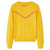 Sweter dziecięcy z dzianiny, ciemna ochra, 104